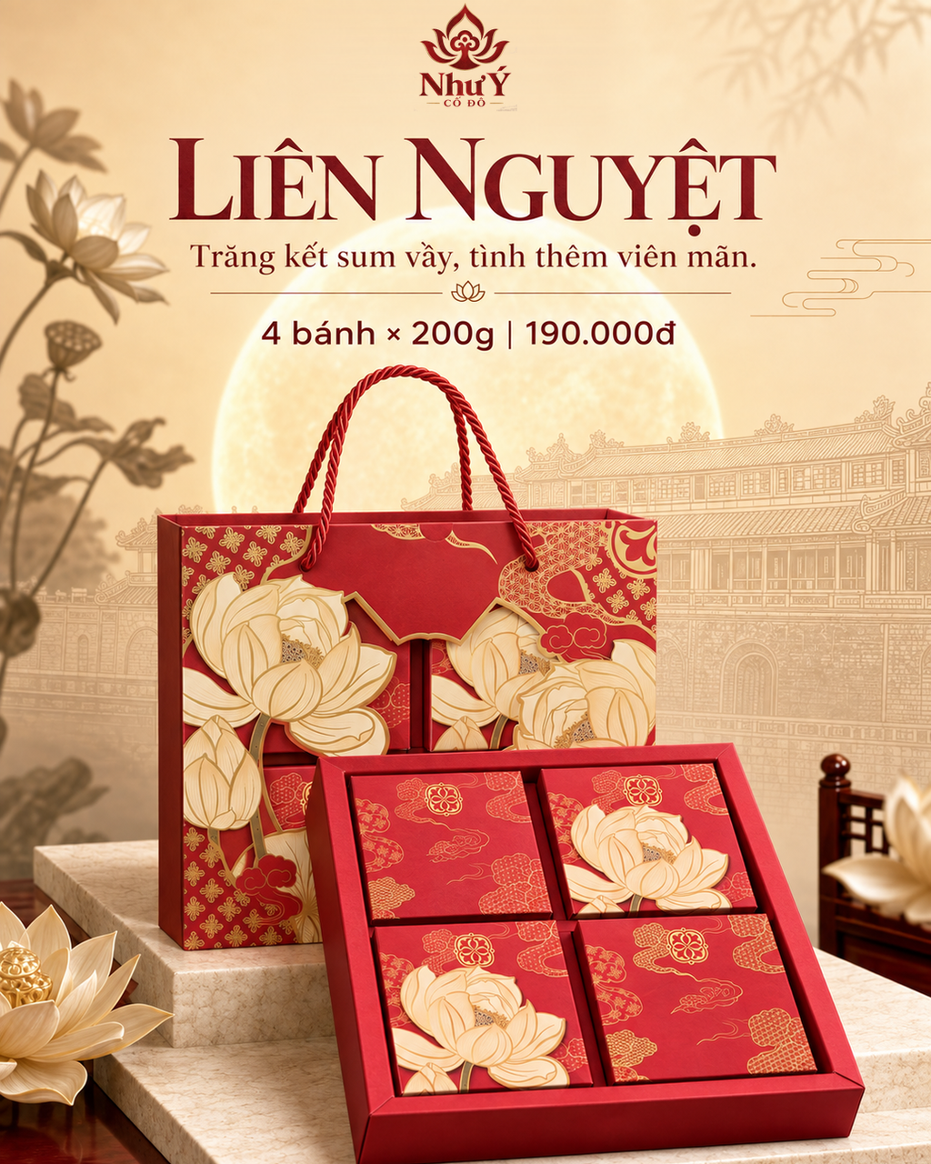 Liên Nguyệt 4 bánh 200g giá 190.000đ